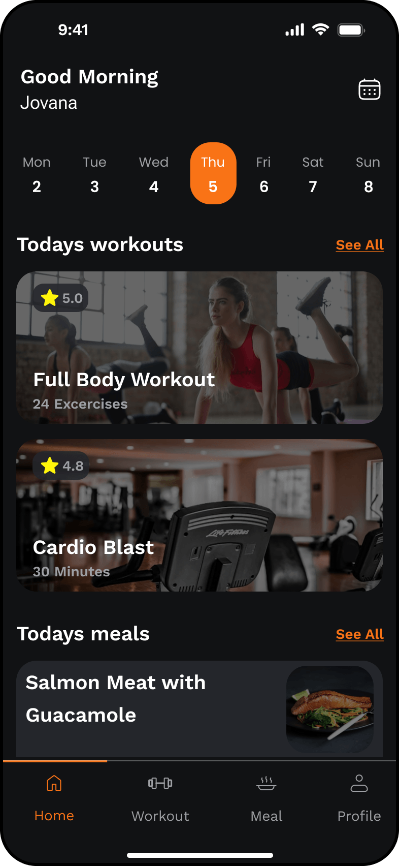 Home dashboard