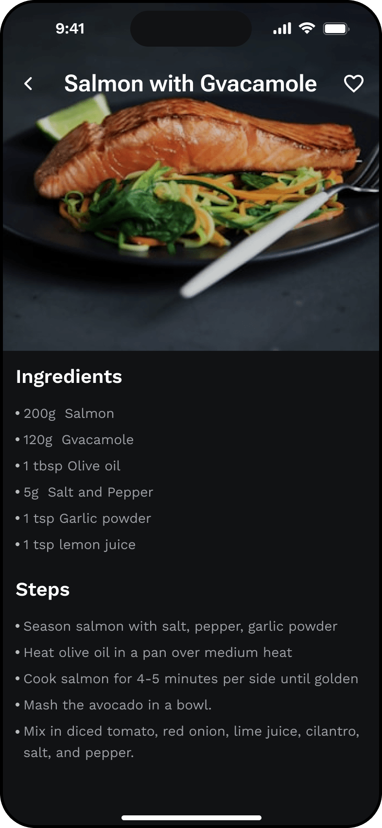Meal details